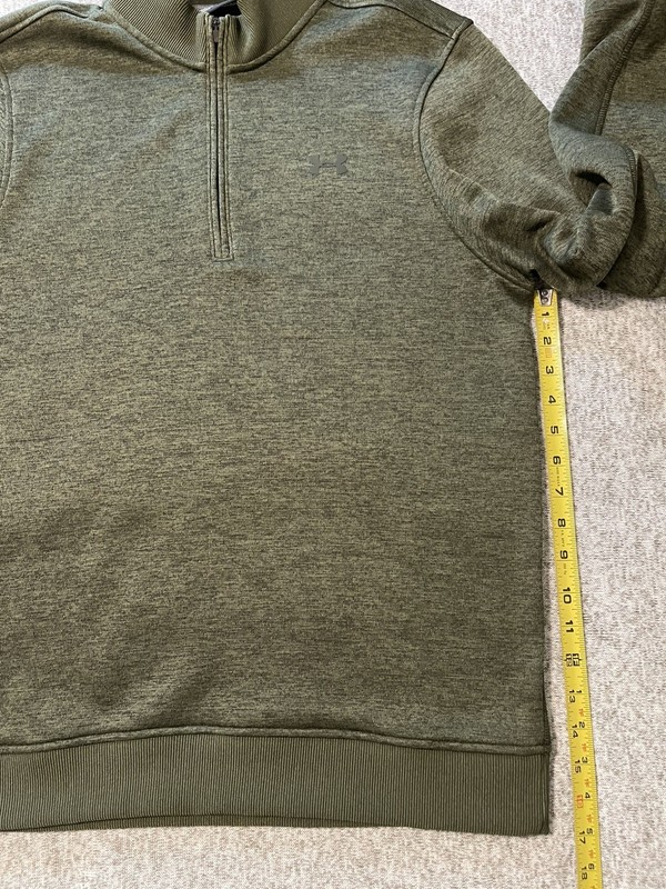 Under Armour Storm 1/4 Zip Sweater Fleece Green Men Medium Cold Gear Golf gallery
