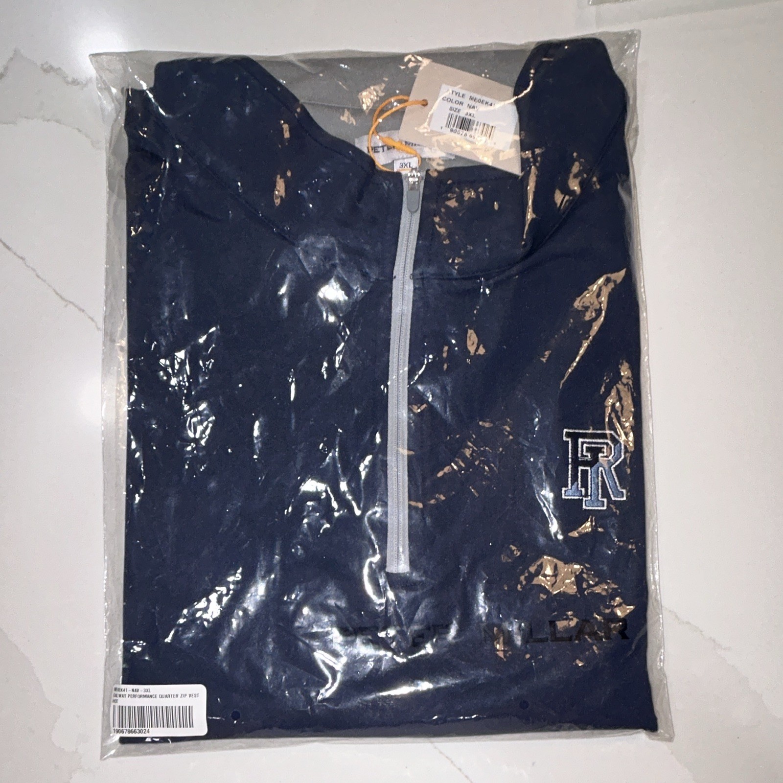 Peter Millar Galway Performance 1/4 Zip Vest Navy 3XL Big & Tall Golf gallery