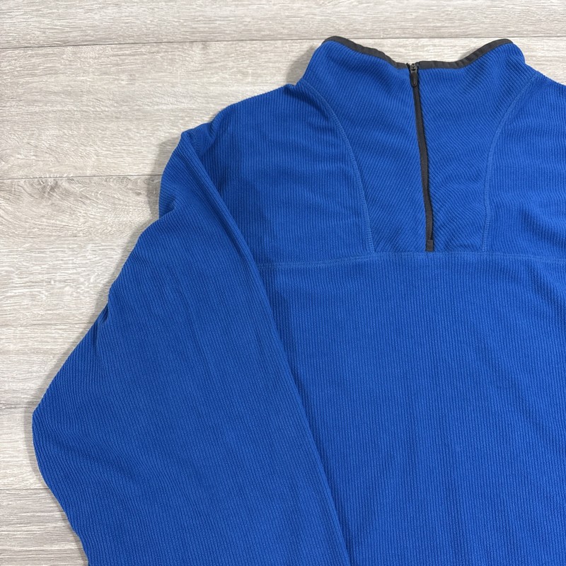 Tri Mountain Thermal Pullover Shirt 2XL Blue Quarter Zip Long Sleeve gallery