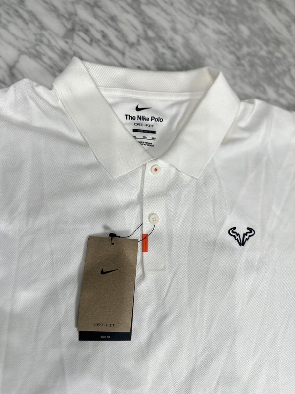 Nike The Nike Polo Rafa Slim Fit Shirt White DD8532-100 Dri-Fit Nadal Men's XXL gallery