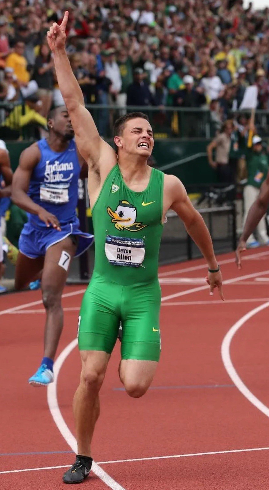 Men's Nike Pro Elite Oregon Ducks Track Unitard Speedsuit Green Large gallery