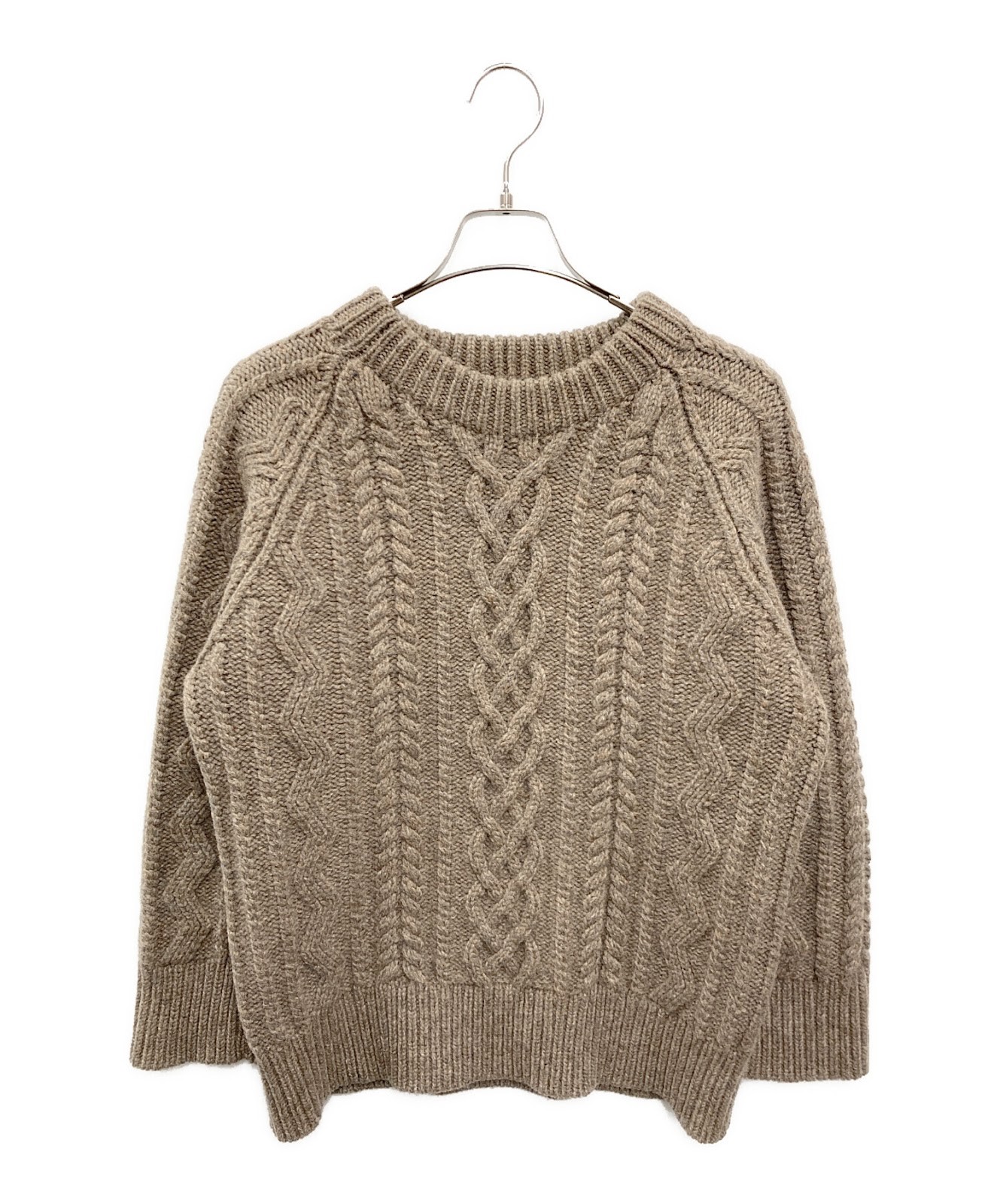 Pherrow's wool cable knit Size: M Men Beige gallery
