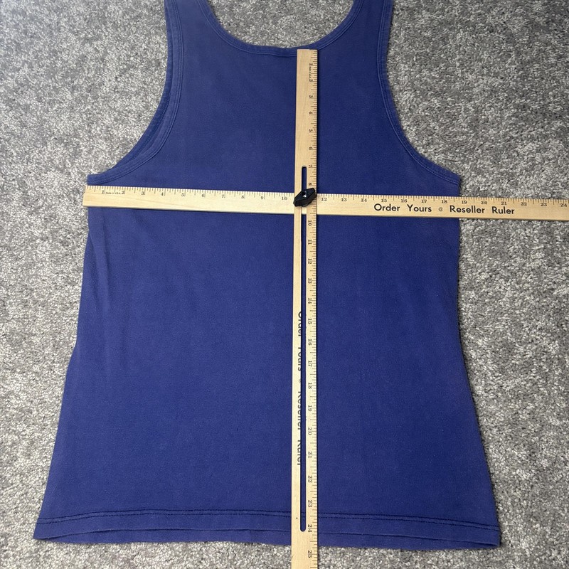 Vintage Champion Tank Top Mens Large Blue 100% Cotton Made USA Athletic 90s gallery