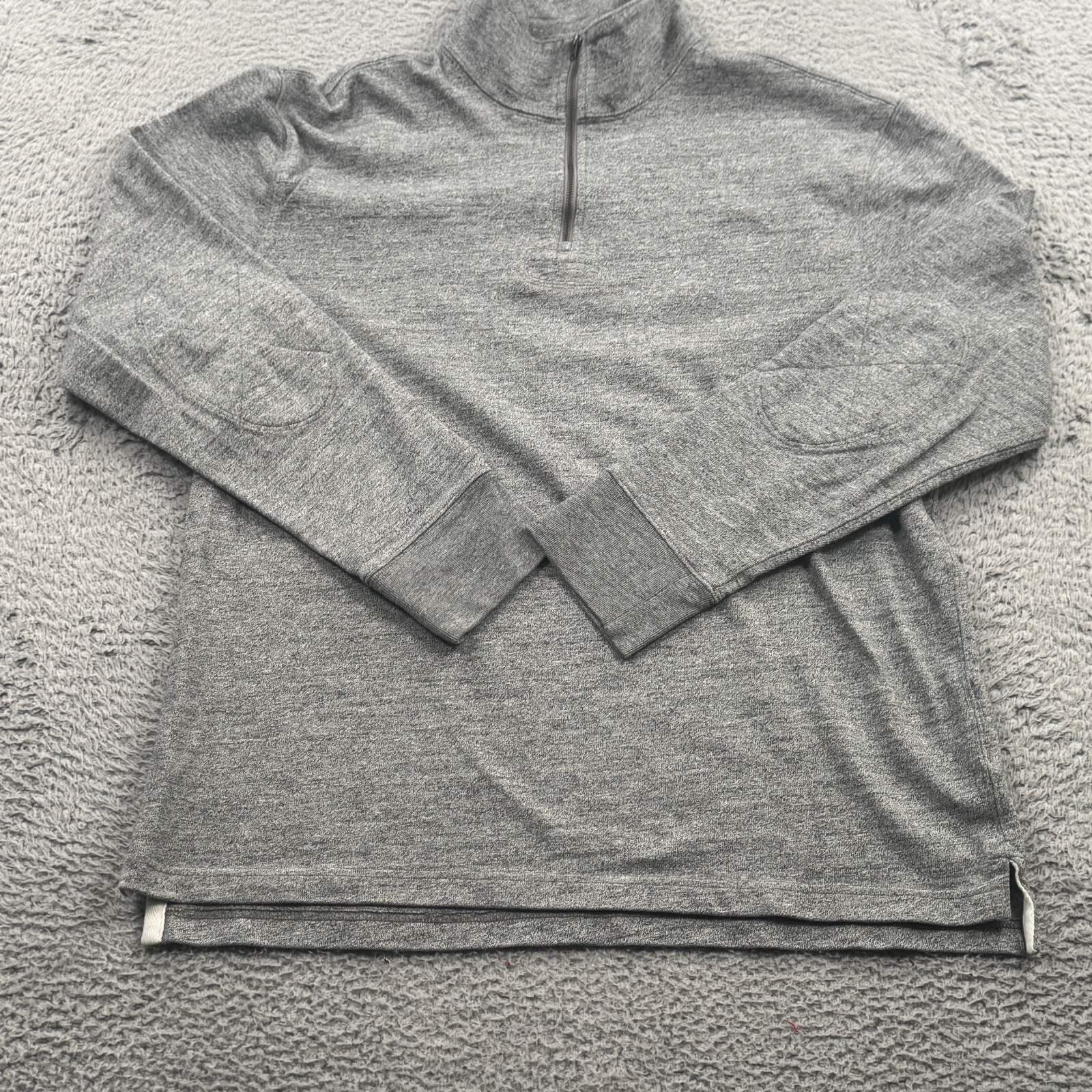 JCrew Sweater Men's Medium 1/4 Zip Pullover Oarsman Gray Golf Tennis Preppy gallery