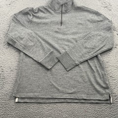 JCrew Sweater Men’s Medium 1/4 Zip Pullover Oarsman Gray Golf Tennis Preppy