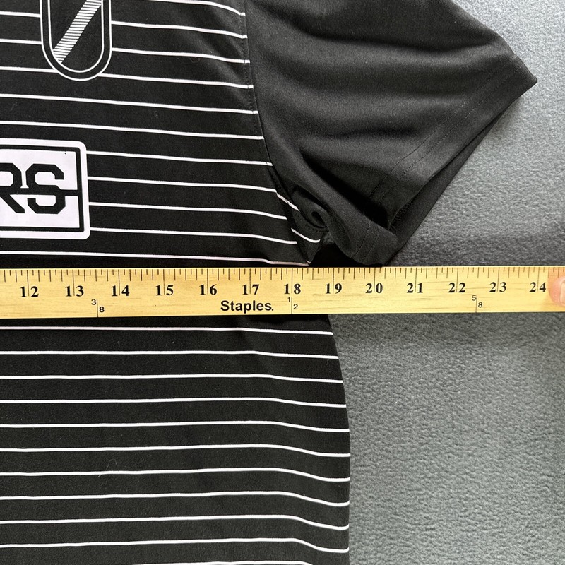 Adidas No Barriers Jersey Shirt Size Medium Black Striped gallery