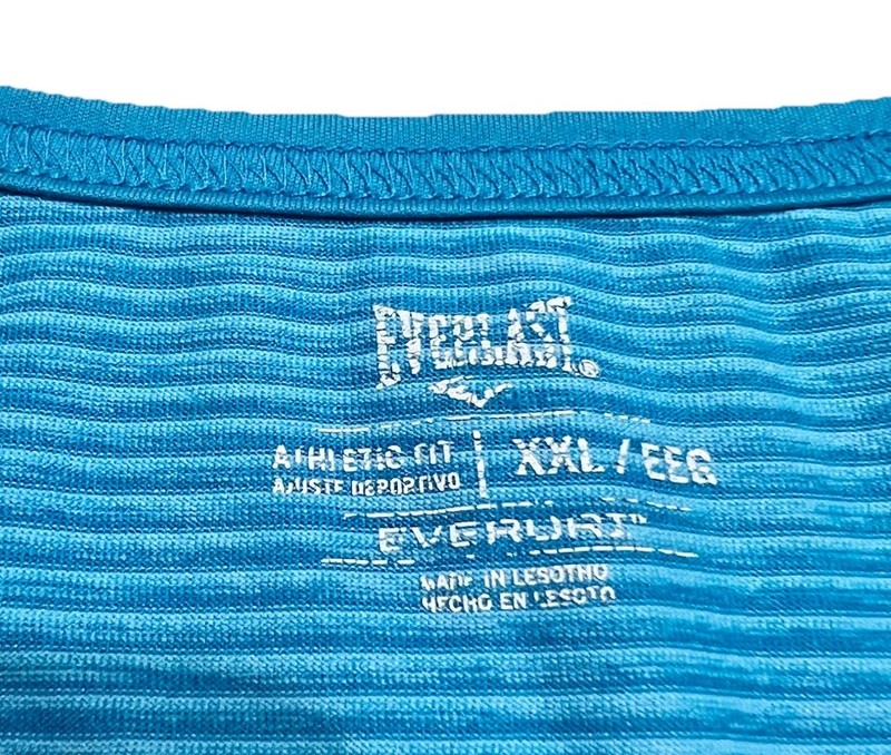 Everlast Shirt Mens 2XL Blue Stripes Sleeveless Muscle Tank Boxing Gym Workout gallery