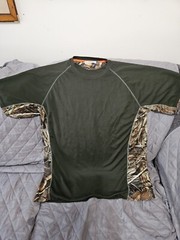 Large Men’s Magellan Outdoors Pullover Shirt with Camo Trim Hunt Gear MagWick L