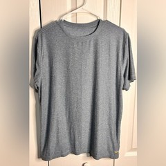Vuori Strato Tech Tee Shirt Mens L Soft Stretch Athletic V126 Heathered Blue Gym