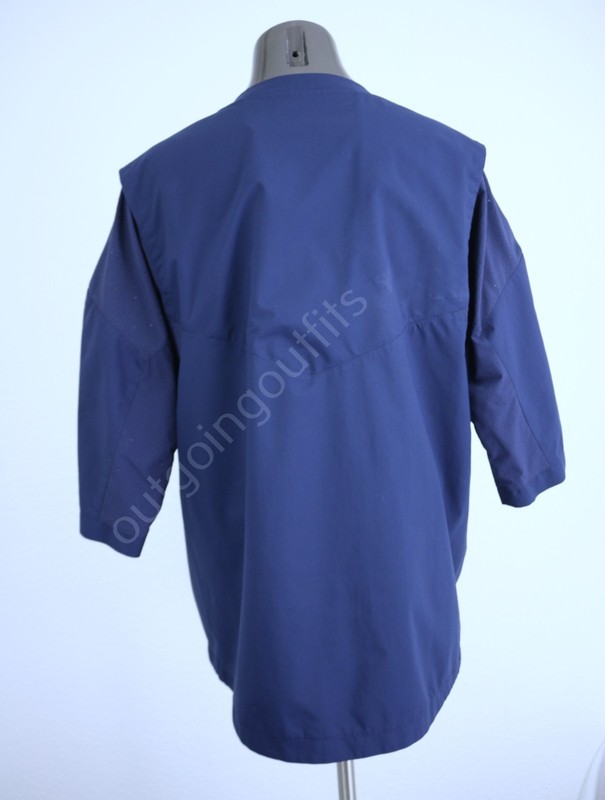 Nike Men's 3/4 Sleeve Pullover Baseball Shirt Navy Blue Size L V-Neck gallery