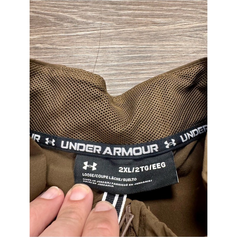 NWT Under Armour Motivate 2.0 1/2 Zip Pullover Shirt 2XL Brown Storm Golf gallery