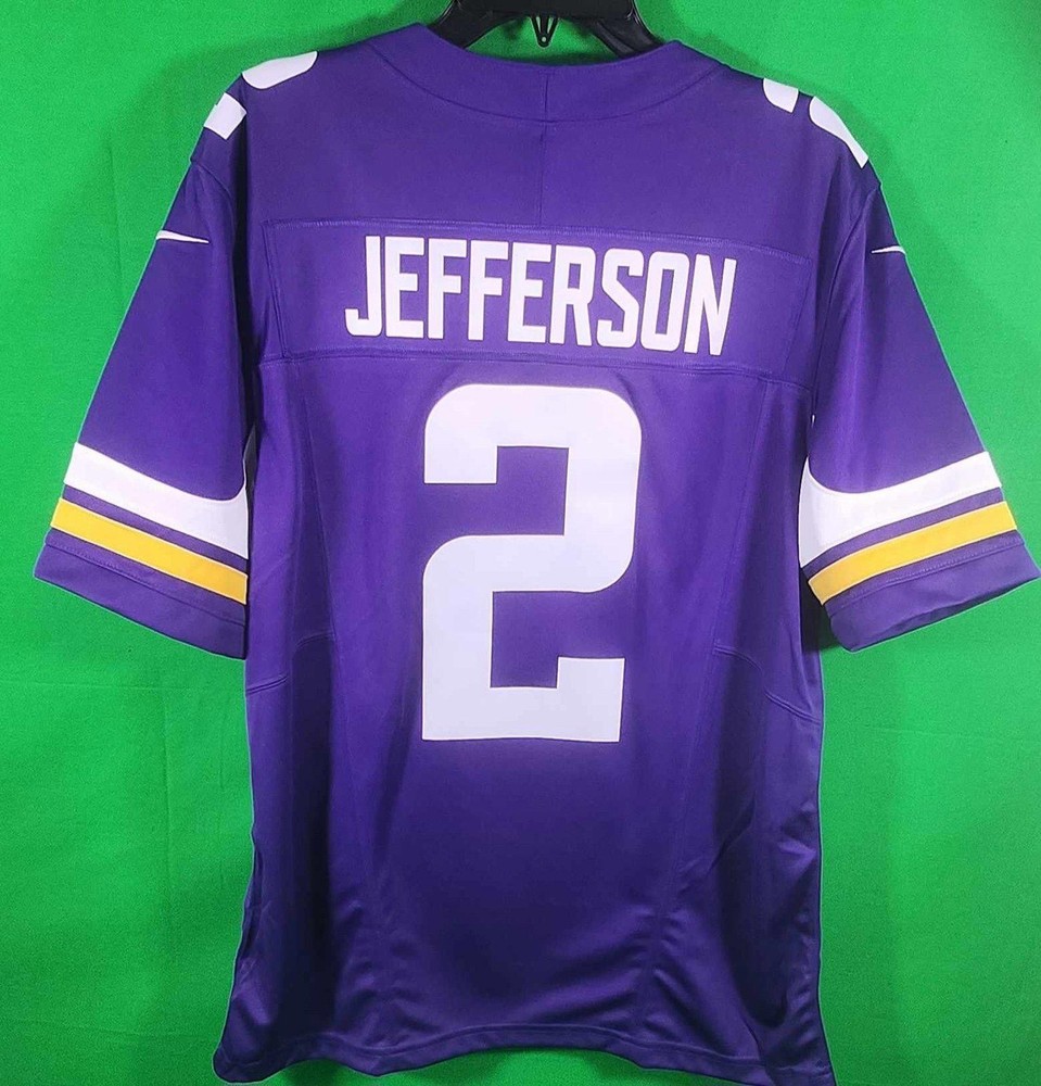 Justin Jefferson Vikings Nike Vapor FUSE Limited Jersey Purple #2 Size L, NWT