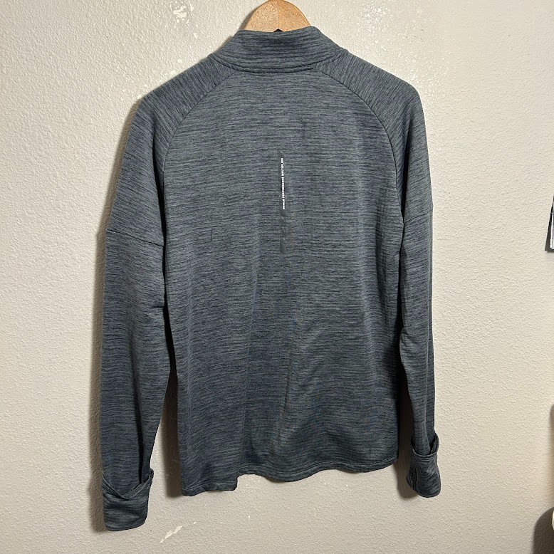 2XU Mens 1/4 Zip Pullover M Gray Micro Grid Fleece Lined Running Zip Pocket gallery