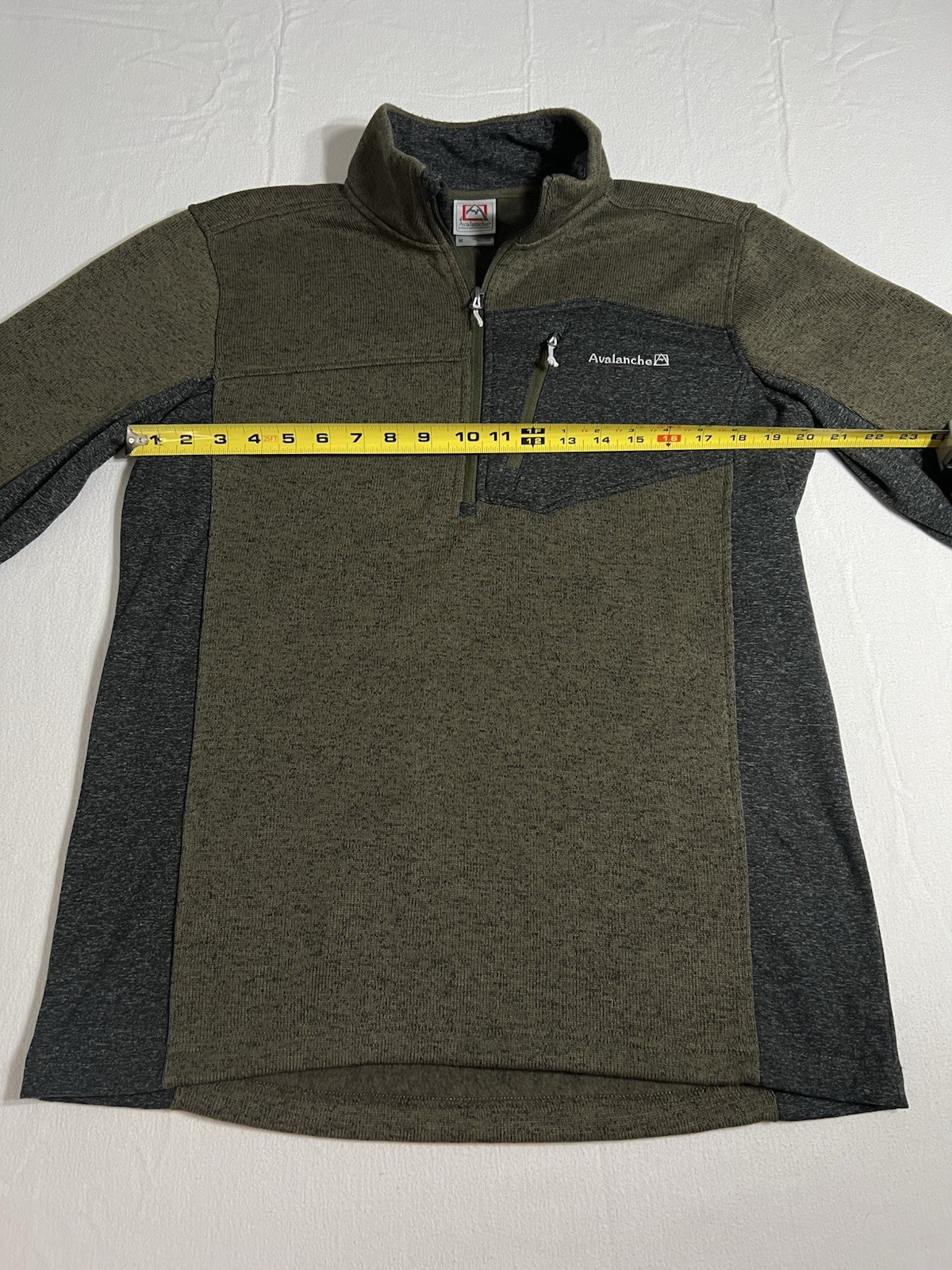 Avalanche Pullover Men’s Medium Green/Gray 1/4 Zip Performance Fleece Jacket gallery