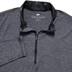 Greyson Sport Golf Pullover Sweater Mens L Gray Heathered Quarter Zip Stretch