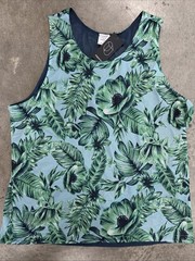 Target – Original Use – Men’s Tropical Mesh Tank Top – Banner Blue/ Green Sz L