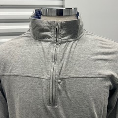Coastal Crew XL Gray Quarter Zip Long Sleeve Pullover Shirt Bamboo Cotton Blend