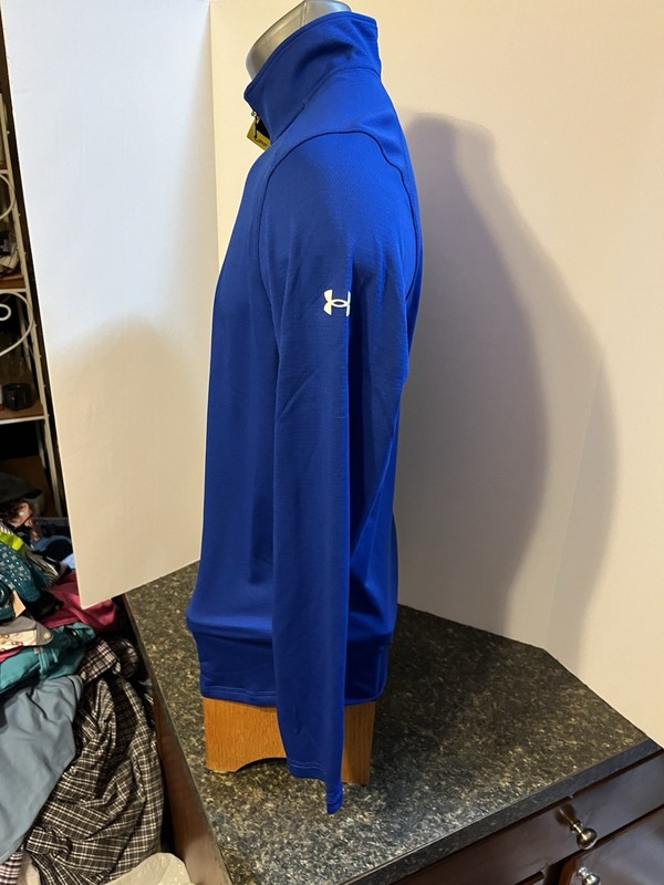 Under Armour Men’s LS 1/4 Zip Pullover Blue Polyester Small - NWT gallery