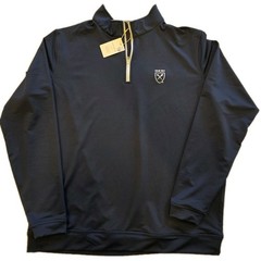 Peter Millar Crown Sport 1/4 Zip Pullover Mens: XL Navy Golf EMORY UNIVERSITY