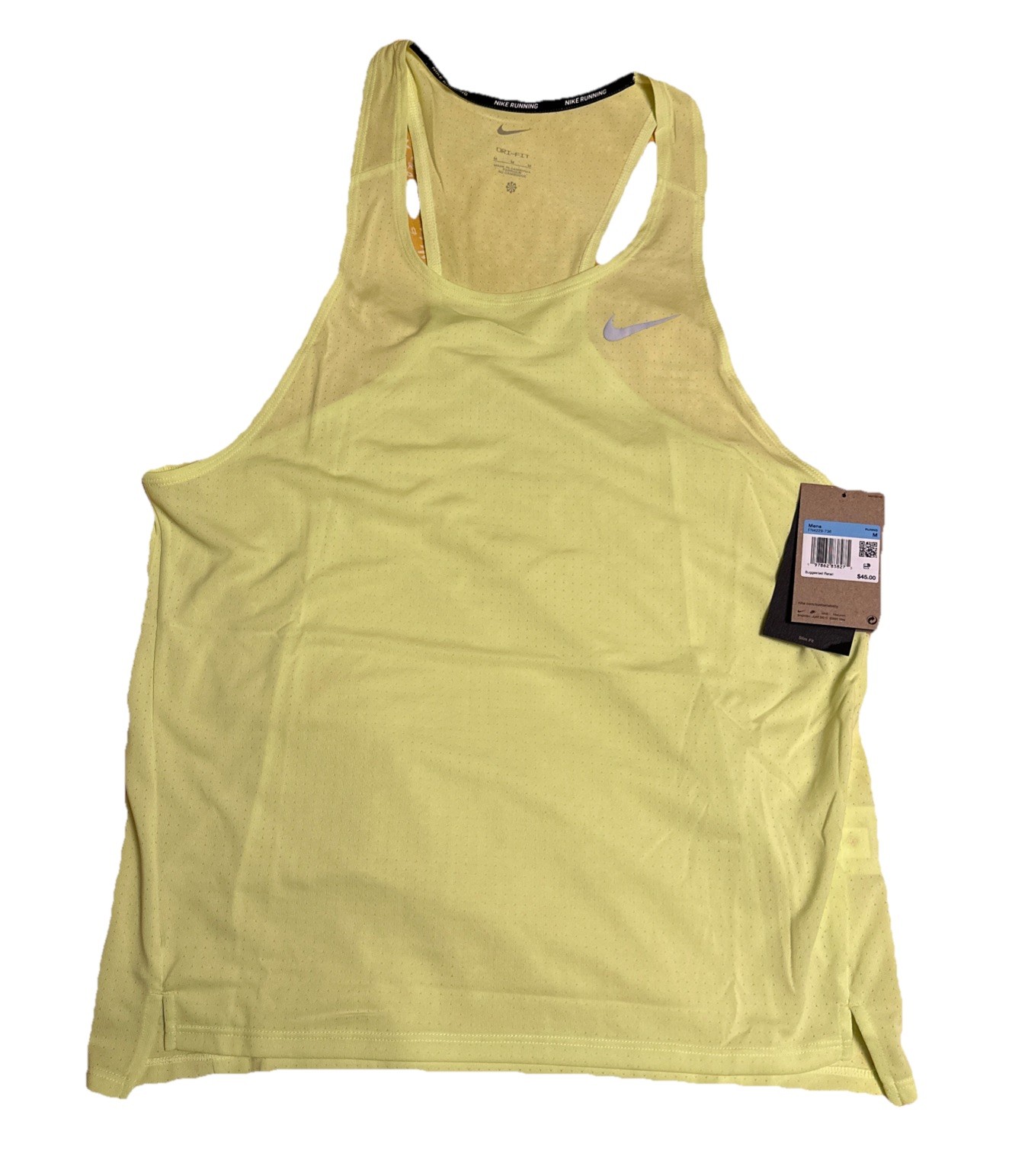 Nike Dri-FIT Singlet Running Tank Lemon Twist FN4229-736 Men’s Medium New gallery
