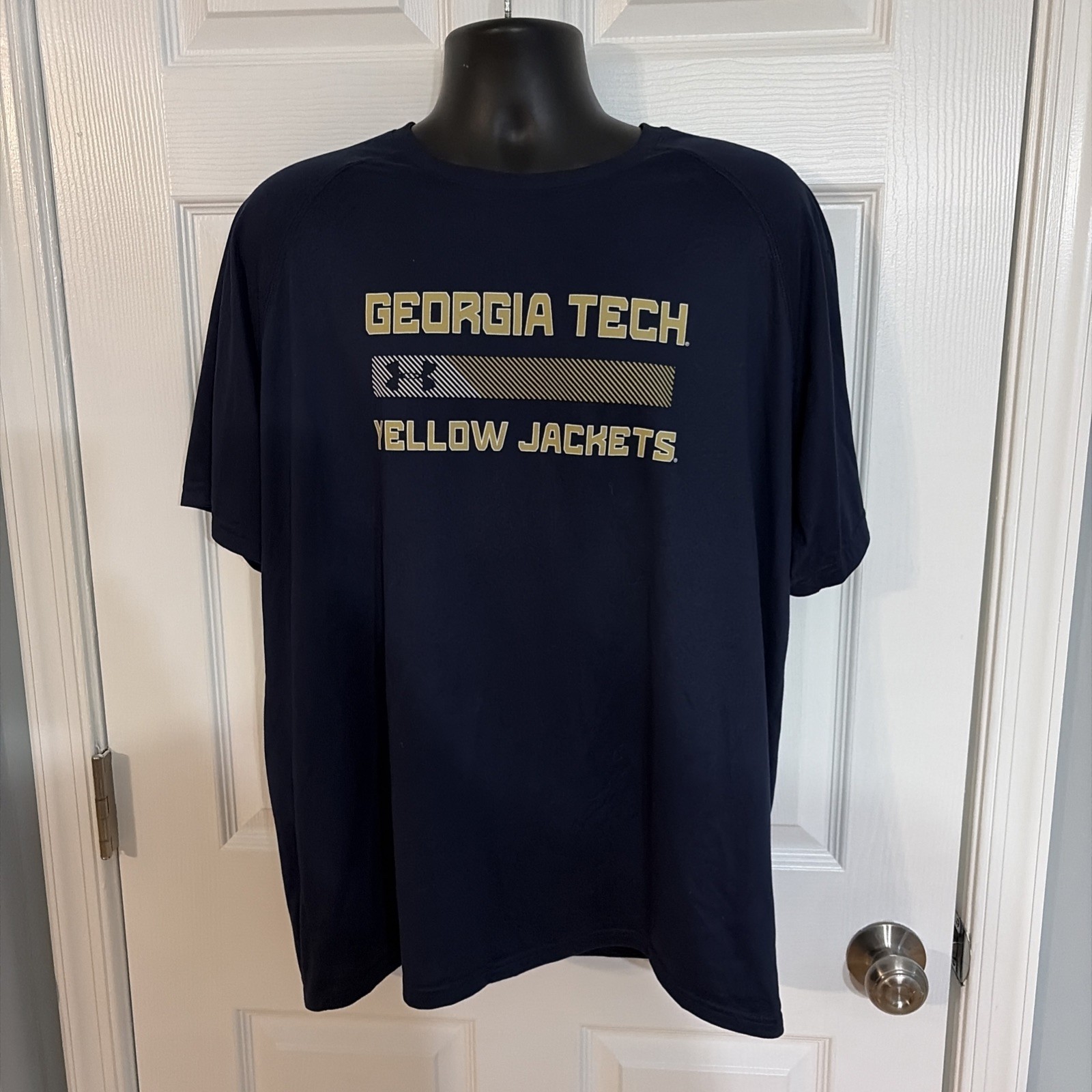 Under Armour Georgia Tech Yellow Jackets HeatGear Shirt Men’s XL Blue Tee gallery