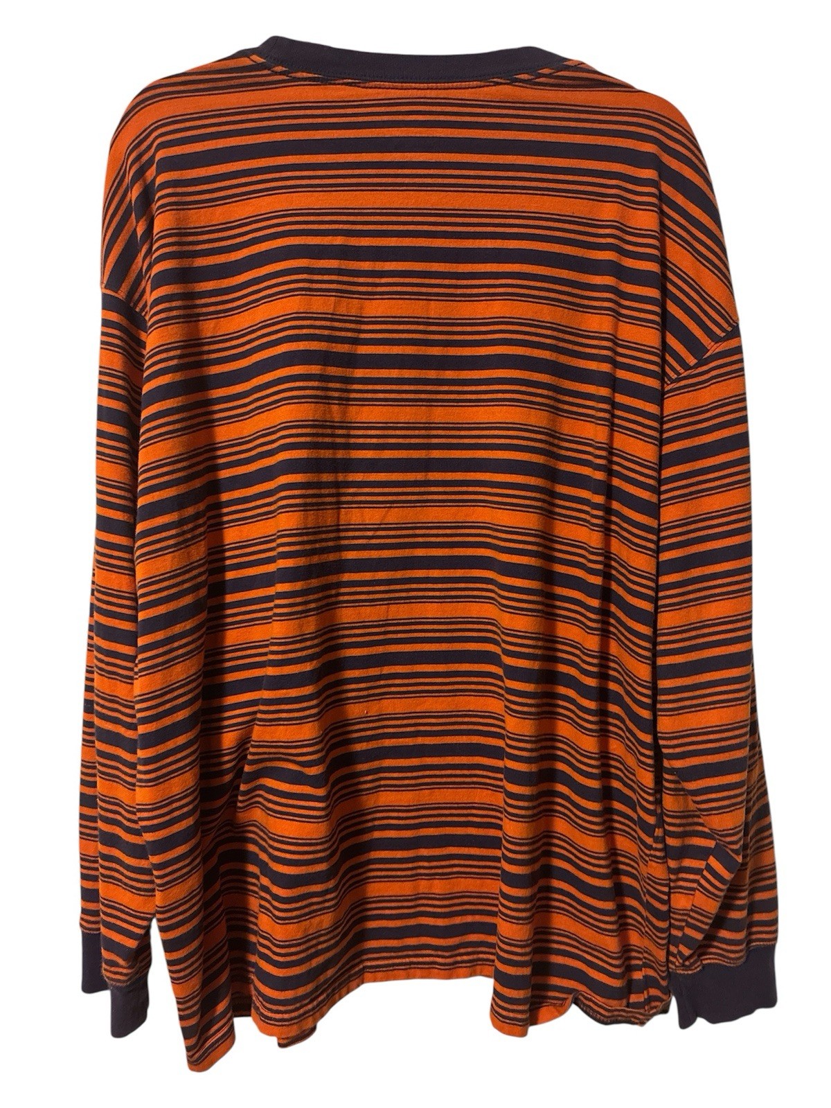 Nike SB Striped Long Sleeve Shirt XL Loose Fit Orange Navy Baggy Skate XXL gallery