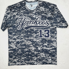 NY YANKEES Men’s XL Jersey T-Shirt Badger Sports Performance Digital Camo #13