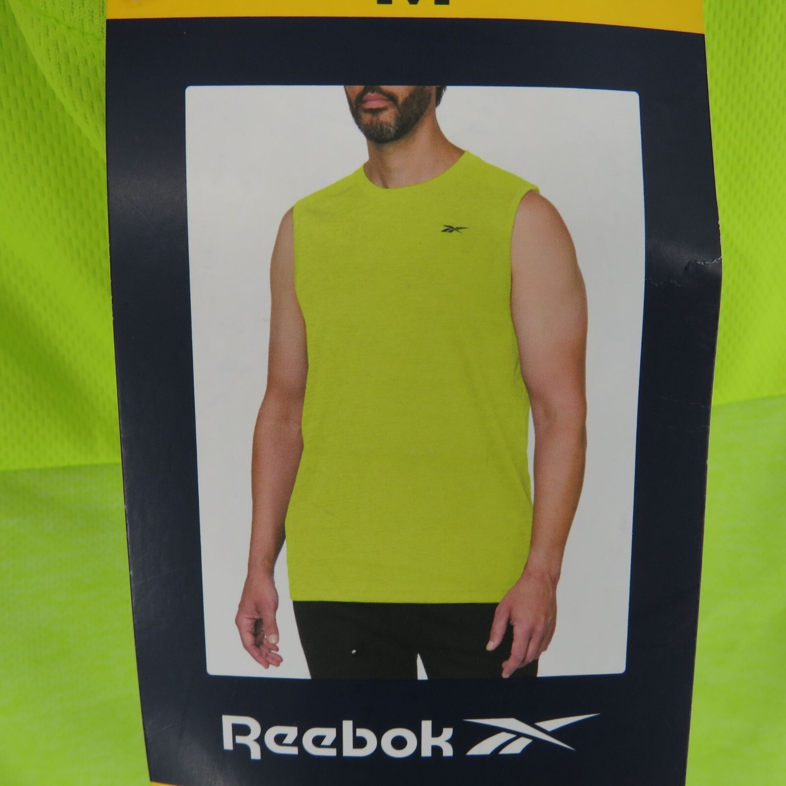 Reebok Men's Acid Yellow Speedwick Sleeveless Tee M NWT gallery