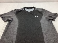 Under Armour Shirt Mens L Gray Threadborne Fitted HeatGeat