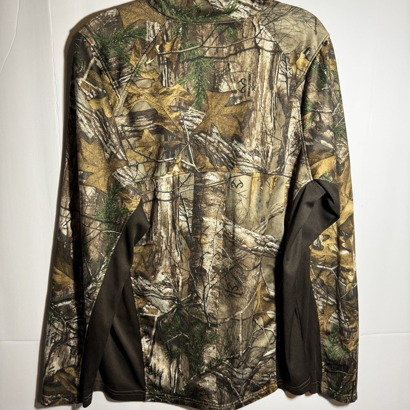 Realtree Pullover Mens Large Camo 1/4 Zip Performance Stretch Lightweight gallery