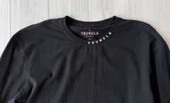 YoungLA Mens Large Long Sleeve Black Cotton Blend Heavy Weight T-Shirt Branded
