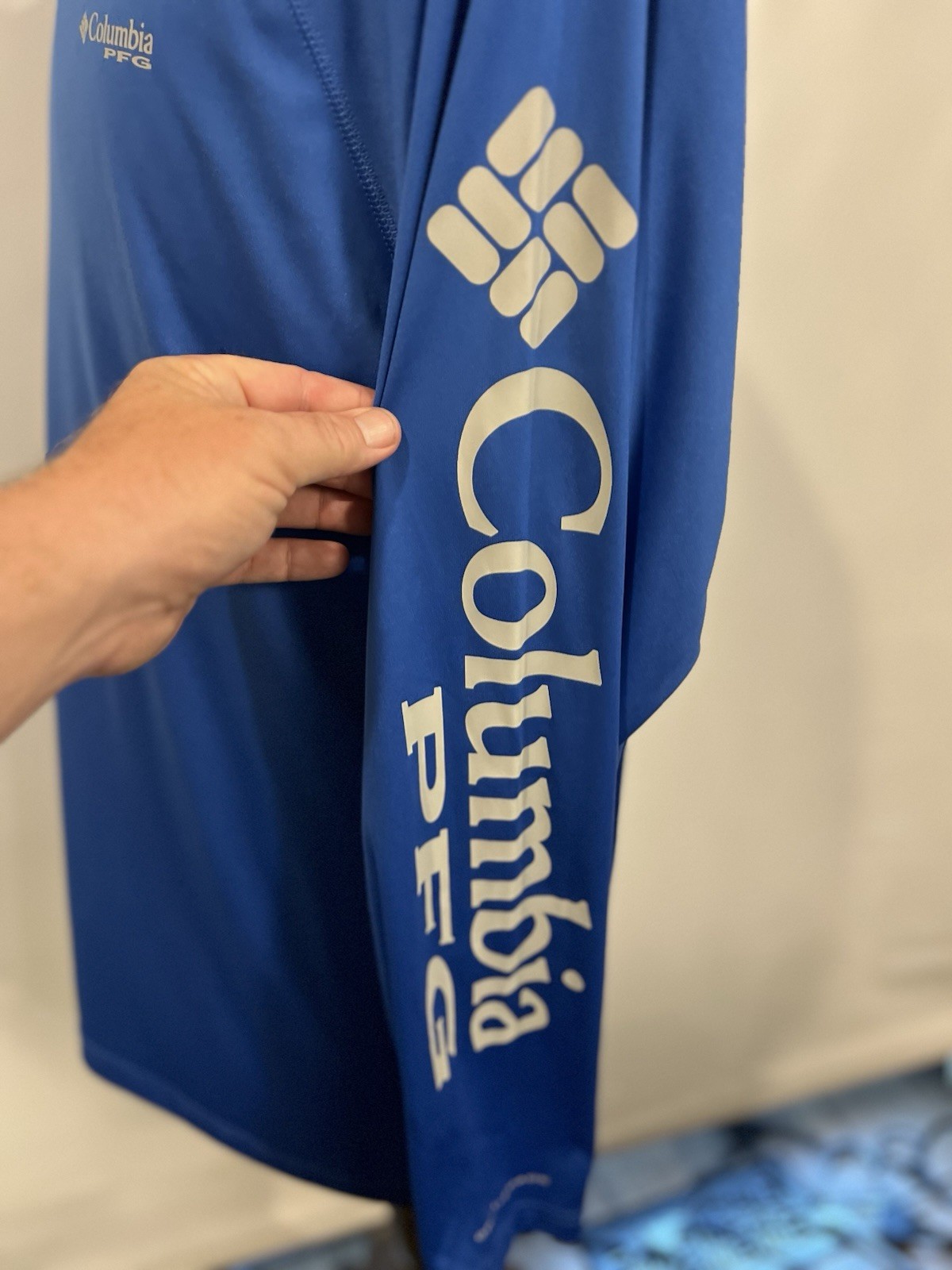 Columbia Performance Fishing Gear Shirt Crew Neck Large Blue gallery