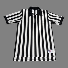 Vintage 90s Cliff Keen Athletic Referee Striped Stained Jersey Men’s Medium