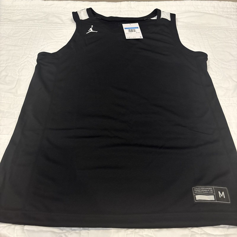 Jordan Medium Stock Overtime Basketball Jersey Black/WhiteFQ5296-010 NWT $47 gallery