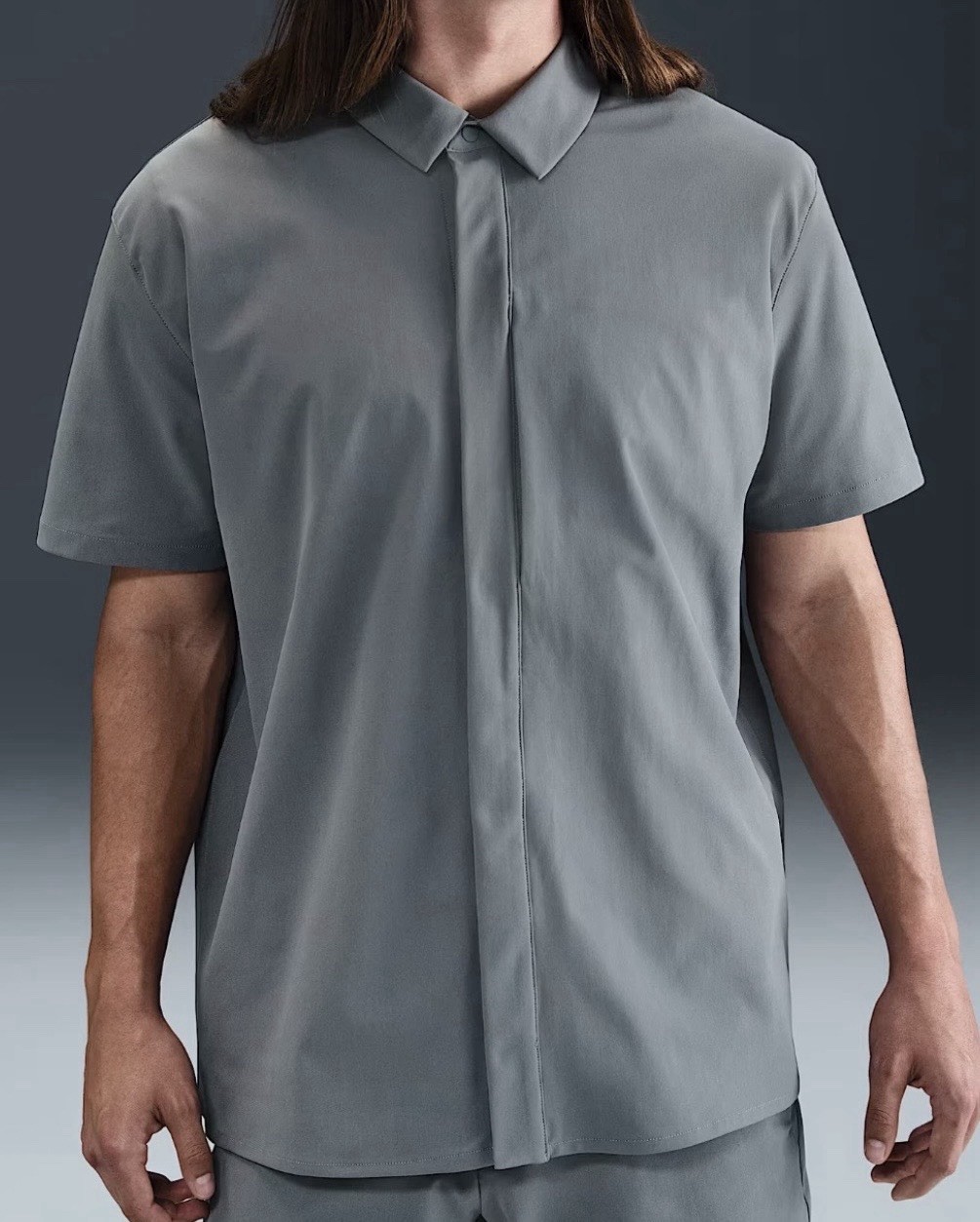 Nike 24.7 Perfect Stretch Dri-fit Top Snap Button UV Shirt Jacket Size S NWT gallery