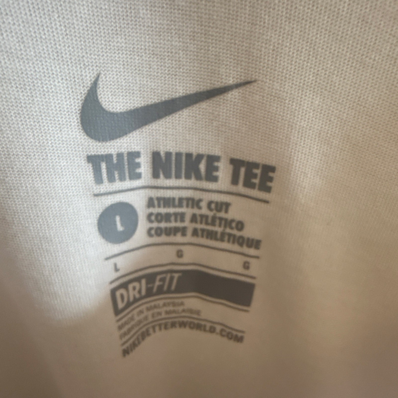 Nike Tee Dri-FIT Men's L White young LeBron James Print Crew Neck Athletic Fit gallery