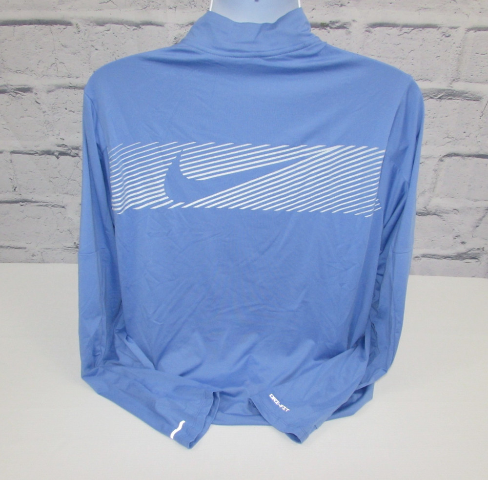 Nike Flash Men's Dri-FIT Blue Element 1/2-Zip Running Top FB8556-450 Size Medium