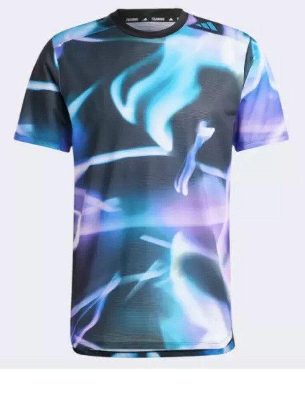 Adidas Men's Designed 4 Training HEAT.RDY AOP Tee HS7460 Violet Fusion Size MT gallery