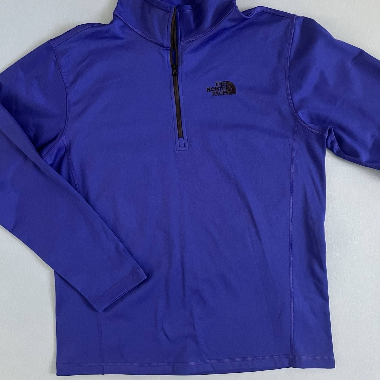 The North Face Glacier Pullover Quarter Zip Fleece Royal Blue Outdoor Hiking L gallery
