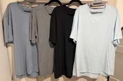 EUC~Lot Of 4 Mens Lululemon 5 Year Basic T Size-XXL~Blue,Grey, Black, Light Blue
