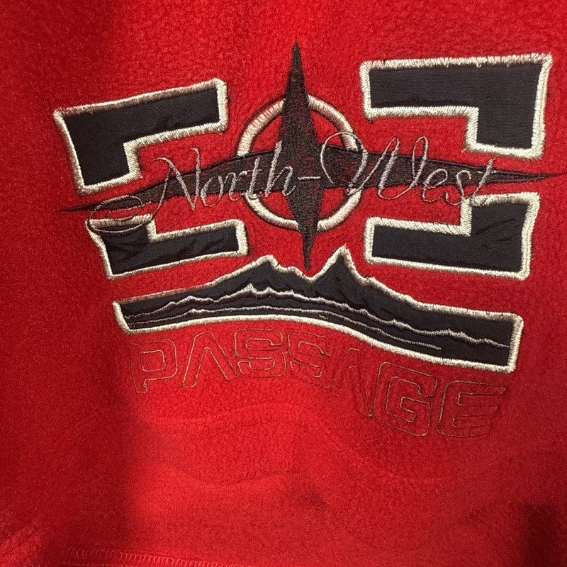 Vintage Bogner North-West Passage Fleece Pullover Red 1/4 Zip USA Made Men's XL gallery