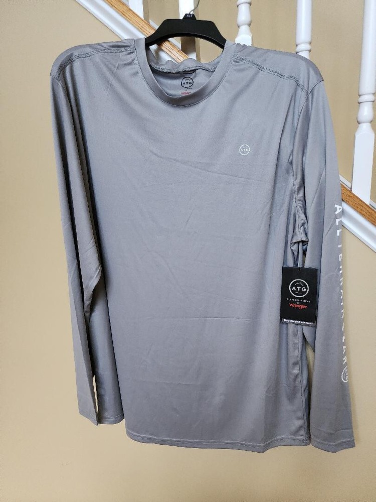 WRANGLER ATG LONG SLEEVE PULLOVER REGULAR FIT SHIRT XLT GREY