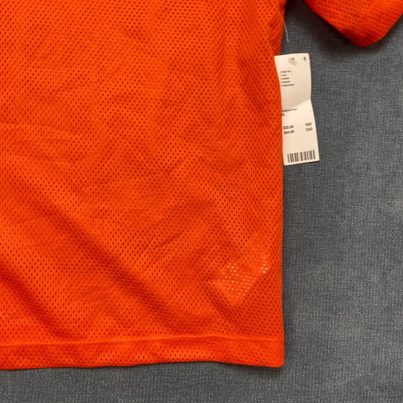 Urban Outfitters Football Jersey Mens XL Orange Short Sleeve Outdoor Mesh V Neck gallery