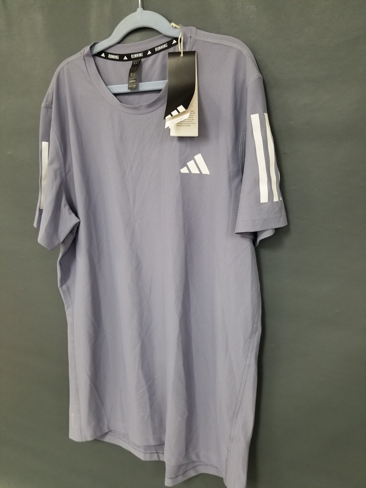 NEW TAGGED Adidas Dusty Blue Running Shirt 6774264 Mesh 2025 Mens / Unisex Small gallery