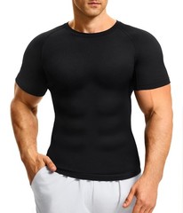 Nebility Mens Compression Shirt Shapewear Undershirt Slimming Short Sleeve Tu…