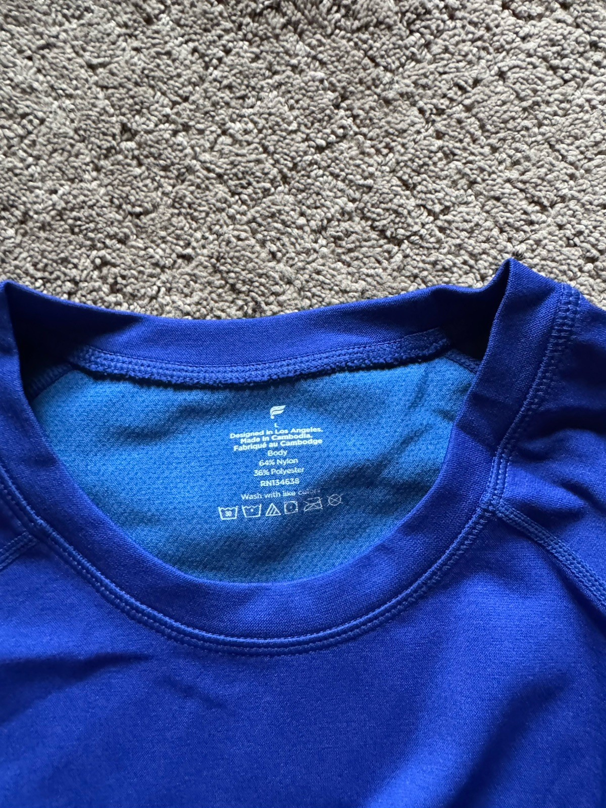 Fabletics Women’s Short Sleeve Training Day Tee Admiral Blue Size L gallery