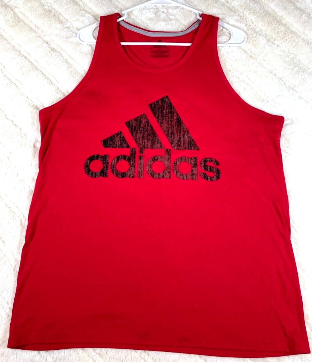 Mens Adidas The Go To Performance Red Tank Sz L gallery