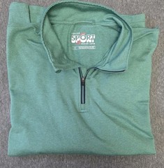 Marine Layer 1/4 Zip Men Large Heather Green Weekend Sport Performance Pullover