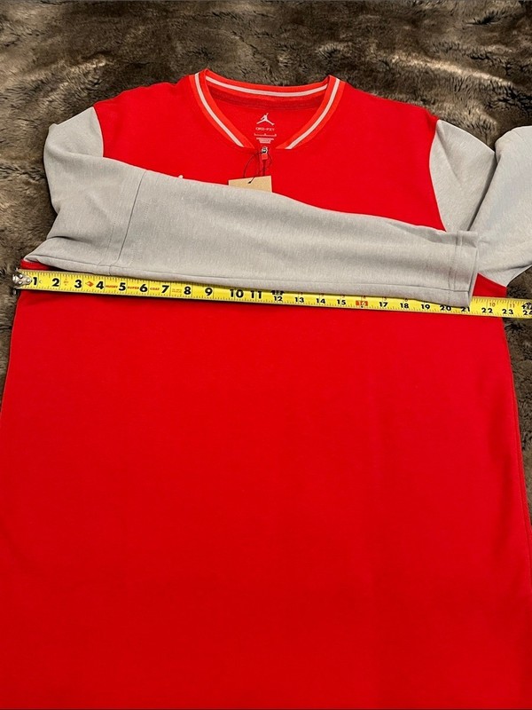 Nike Jordan Pregame Pullover Men's L Football 1/4 Zip shirt Red Gray FN7486 $85 gallery