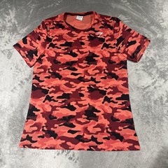 Gymshark Shirt Mens Large Red Camo Arrival Camouflage Workout Training Gym